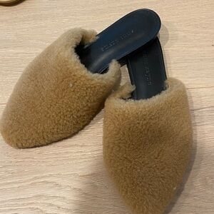 Jenni Kayne Tan Shearling Slippers